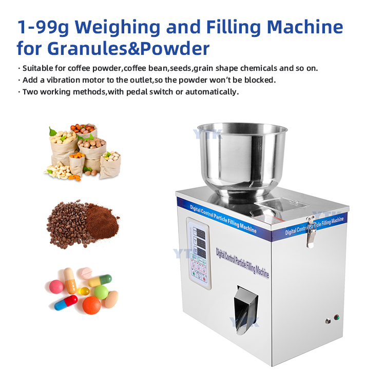 auto quantitative weighing powder filling machine grain chili
