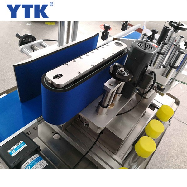 YTK-150 Fully automatic desktop round bottle labeling machine,single-sided hight level plastic bottle label machine