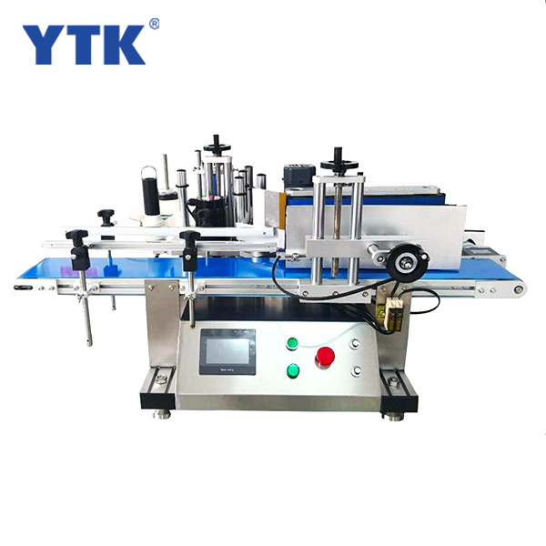 YTK-150 Fully automatic desktop round bottle labeling machine,single-sided hight level plastic bottle label machine