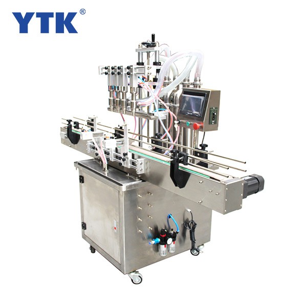 Straight line 4 automatic liquid filling machine