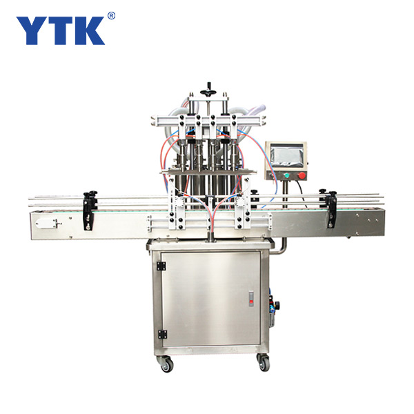 Straight line 4 automatic liquid filling machine