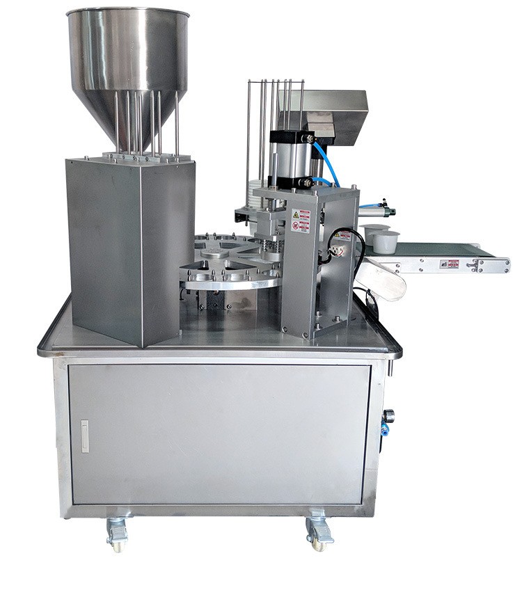 Full-automatic filling and sealing all-in-one machine milk tea jam plastic cup paper cup paste filling and sealing machine price 