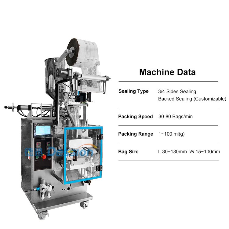 Automatic Filling Honey Stick Tomato Paste Sachet Packing Machine With Date printing 