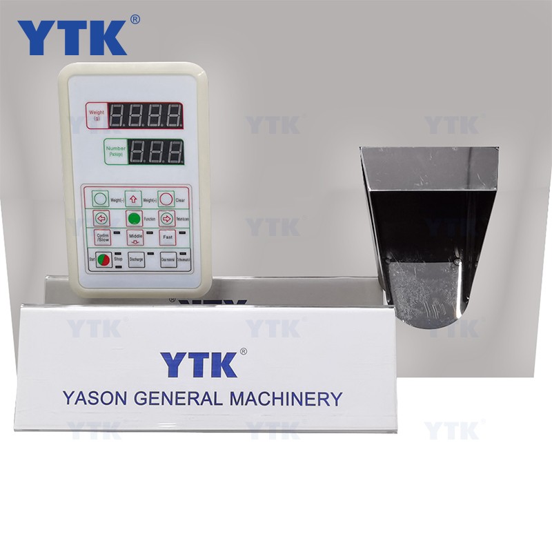 5-500g Dosing Machine Powder Particles Weighing Filling Machine with Double Vibration and Discharge Sensor Foot Pedal