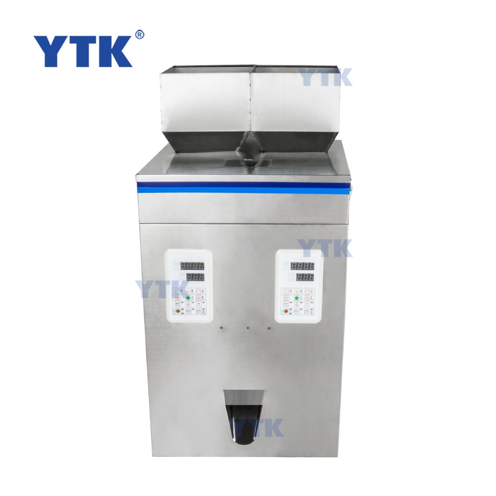 Double Heads 2-200g Quantitative Dosing Powder Weighing and Filling Machine for Particles Dry Powder