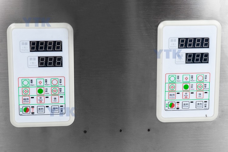 Double Heads 2-200g Quantitative Dosing Powder Weighing and Filling Machine for Particles Dry Powder